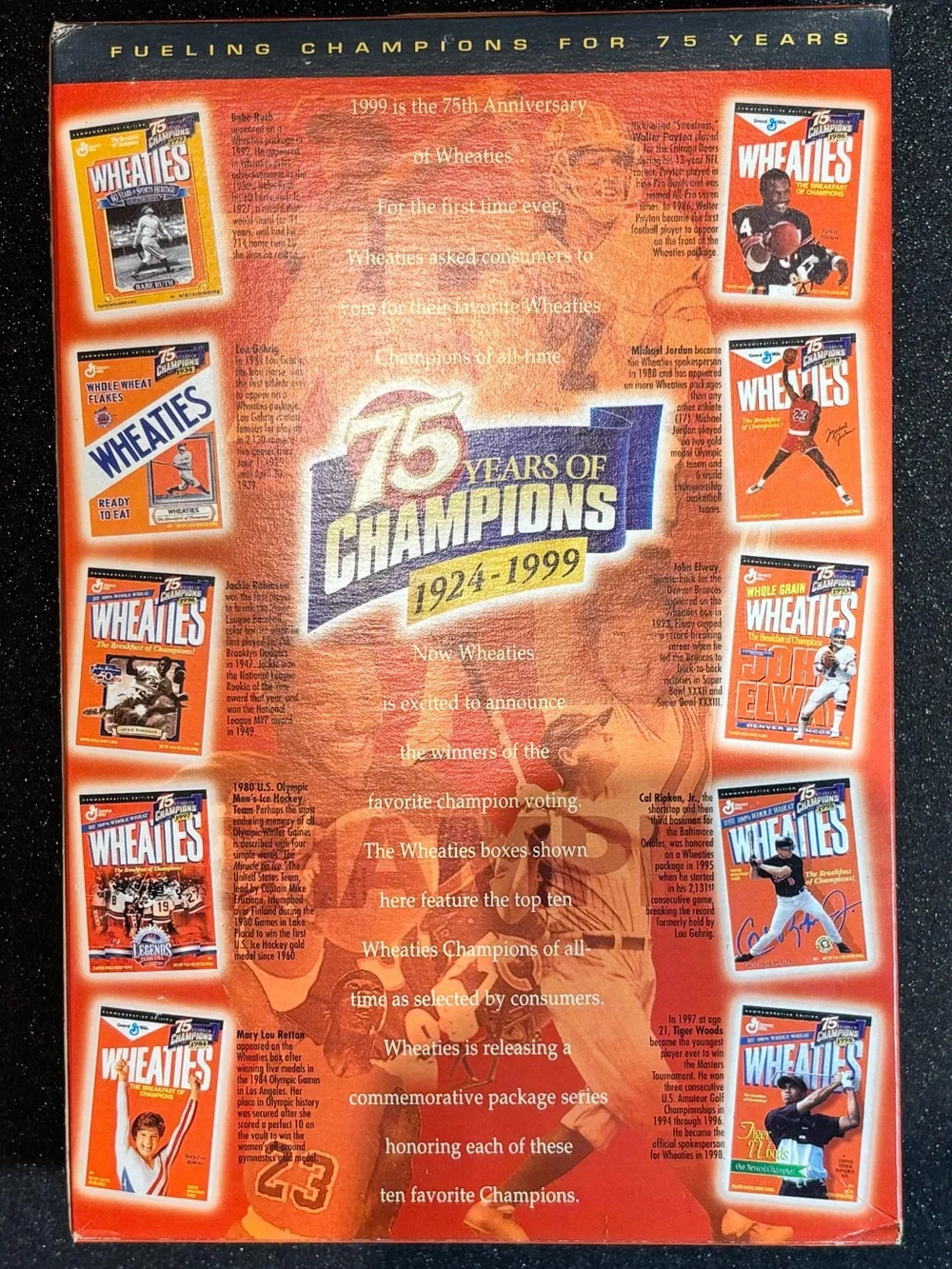1986 General Mills - Wheaties Walter Payton Cereal Box